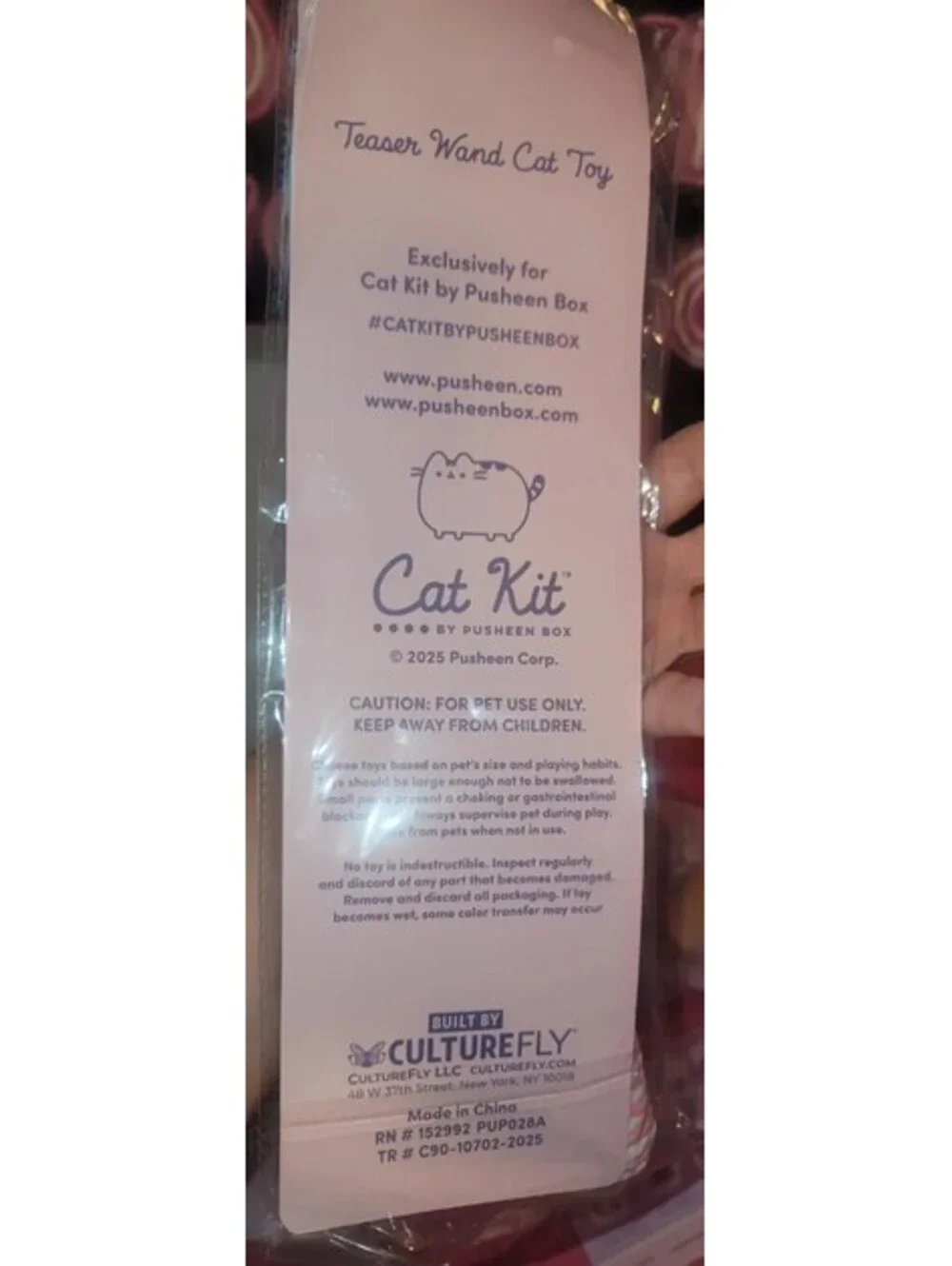 CULTUREFLY PUSHEEN THE CAT SPRING 2025 CAT TEASER WAND NEW